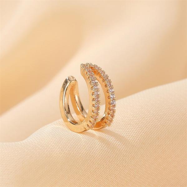 Двойной кафф, золотой кафф в форме буквы V, поддельные серьги-каффы, изящный кафф, минималистичный кафф, крошечный кафф, серебряный кафф 1 PCS золотой