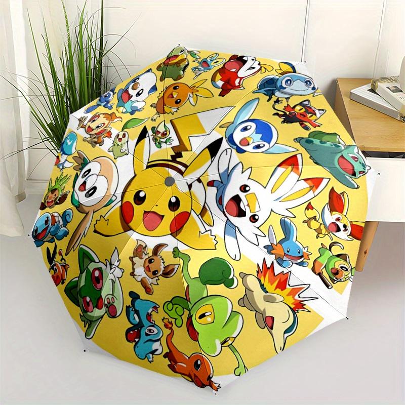 1pc Pokemon Automatic Umbrella Durable Iron Frame & Plastic Handle, Gift for Men & Women, Sturdy Construction, Playful Design Yy250826161