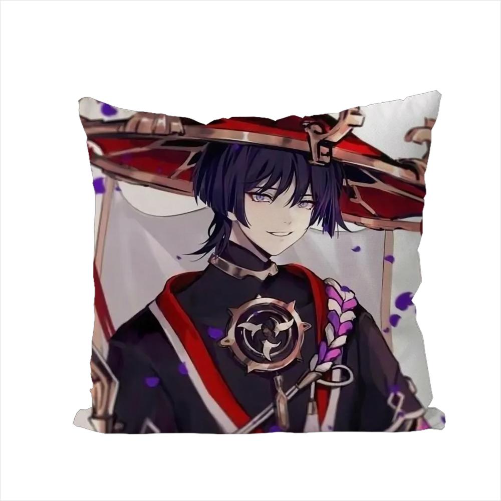 

Genshin Impact Wanderer Pillow Case For Car Sofa Decorative Home Doublesided Print Plush Square Throw Pillow Cushion Cover 30x30cm