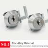Rust-Resistant Mini Cam Lock with Quick Clip Metal Cabinet Easy Replacement POS Drawer Lock Silver with Keys Cash Box Lock
