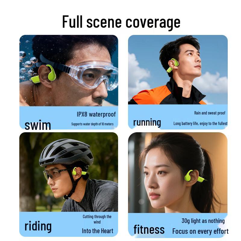 Yardworld X7 IPX8 Bone Conduction MP3 Sports Headphones