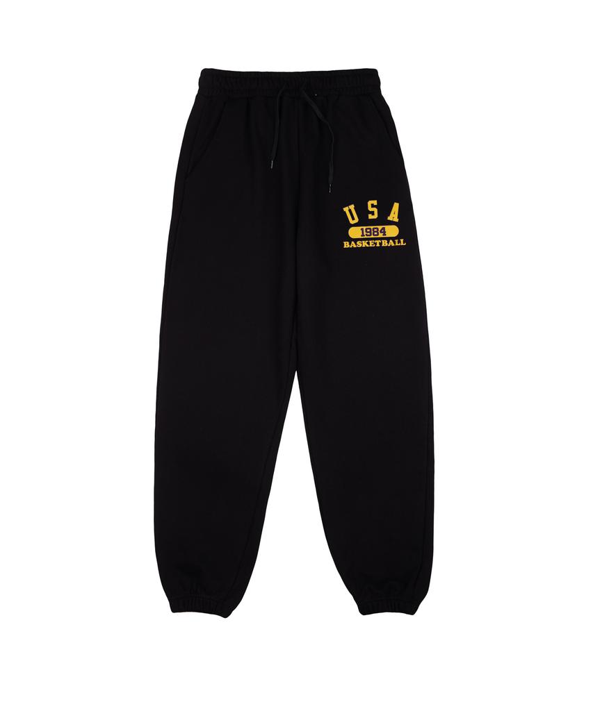 CREAM SODA LAB Usa Logo Training Jogger Pants Black Yellow
