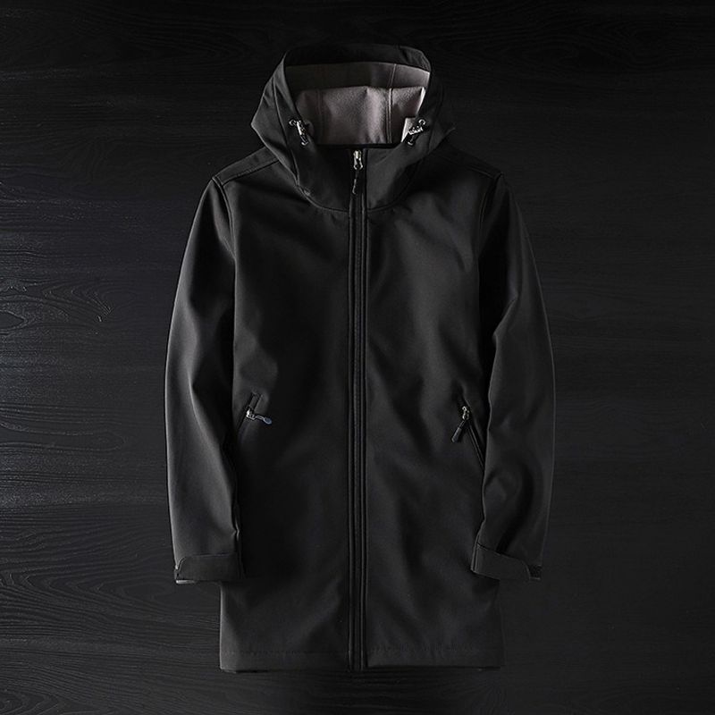 Outdoor Windproof Mid Length Long Length Export Soft Shell Jacket