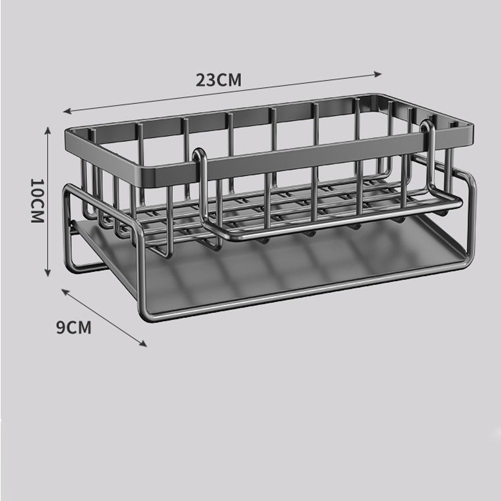Rack de depozitare de dimensiuni mari pentru bucătărie, organizator de cârpe, suport pentru burete, coș de săpun, rafturi pentru baie și șampon