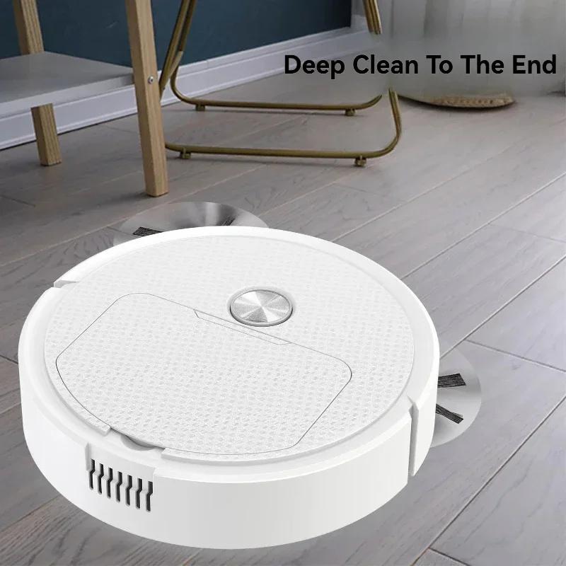 New mini intelligent three in one sweeping robot,wireless operation,essential for lazy people,low noise,solves cleaning troubles