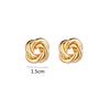 Boucles d'oreilles puces en métal doré, style spirale, pour femme. Nouveauté bijoux en gros.