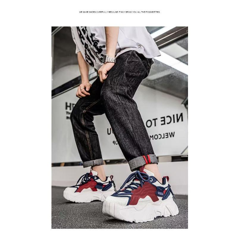 Men S Breathable Thick Sole Dad Sneakers Casual Sports Height Increasing