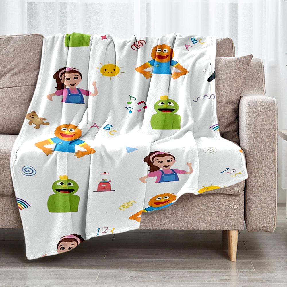Ms. Rachel Theme Printed Blanket - Perfect for Couch, Bed, Travel & Outdoor Use | Machine Washable, Cozy & Durable.
