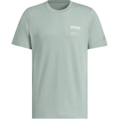 Logo Casual Crew Neck Comfortable Short Sleeve T-Shirt Unisex Tops Silver-Green White JI9078