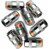 Set of 8 Valve Caps with Car Tire Pressure Indicator 3 Colors QIEDOVIEY