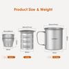 Outdoor Camping Ti 375ml Mug with Lid and Tea Filter Tea Cup for Camping Hiking Travel