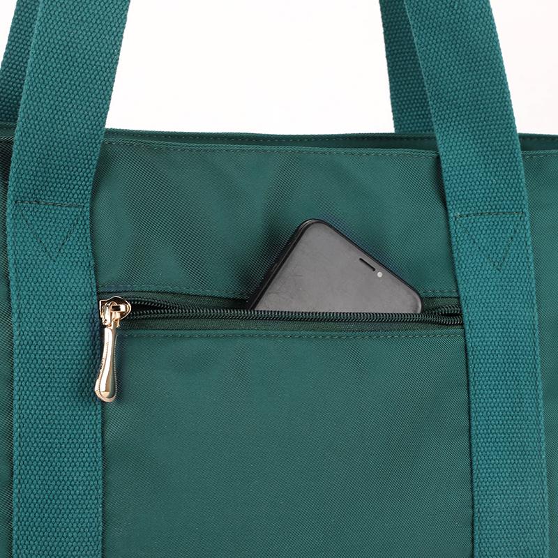 Women's Nylon Bag Large Capacity Tote Bag Multi-Pocket Lightweight Water-Repellent Handbag