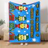 1Pc Christmas Minions Gift Night Blanket Soft Throw Blanket For Home Bedroom Bed Sofa Travel Office Solid Christmas Blanket