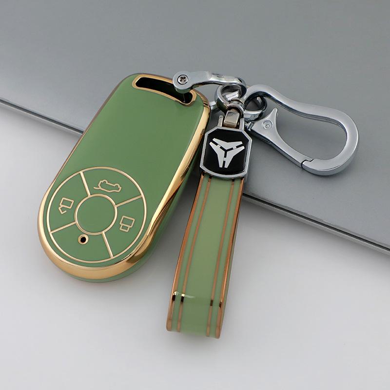 ORA Car Key Case - Suitable for Great Wall Models (Good Cat, Black Cat R2, White Cat R1, Good Cat GT) - New Energy Cars - Women's Shell Buckle Design.