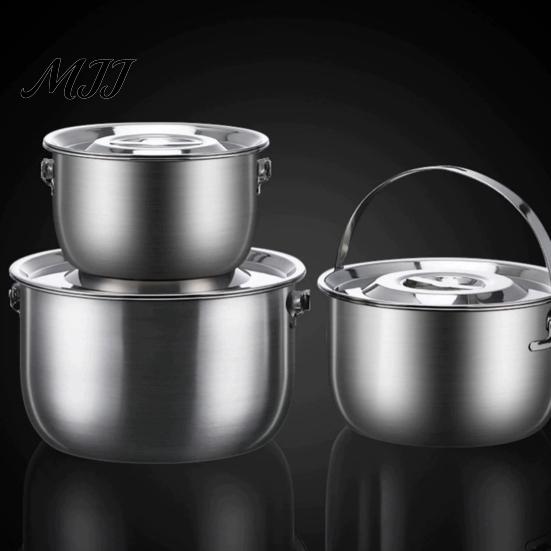 Grease Storage with Lid Bacon Container Strainer Stainless Steel Oil And Fat Separator Handle High Temperature Kitchen Keeper Hot Strain Store