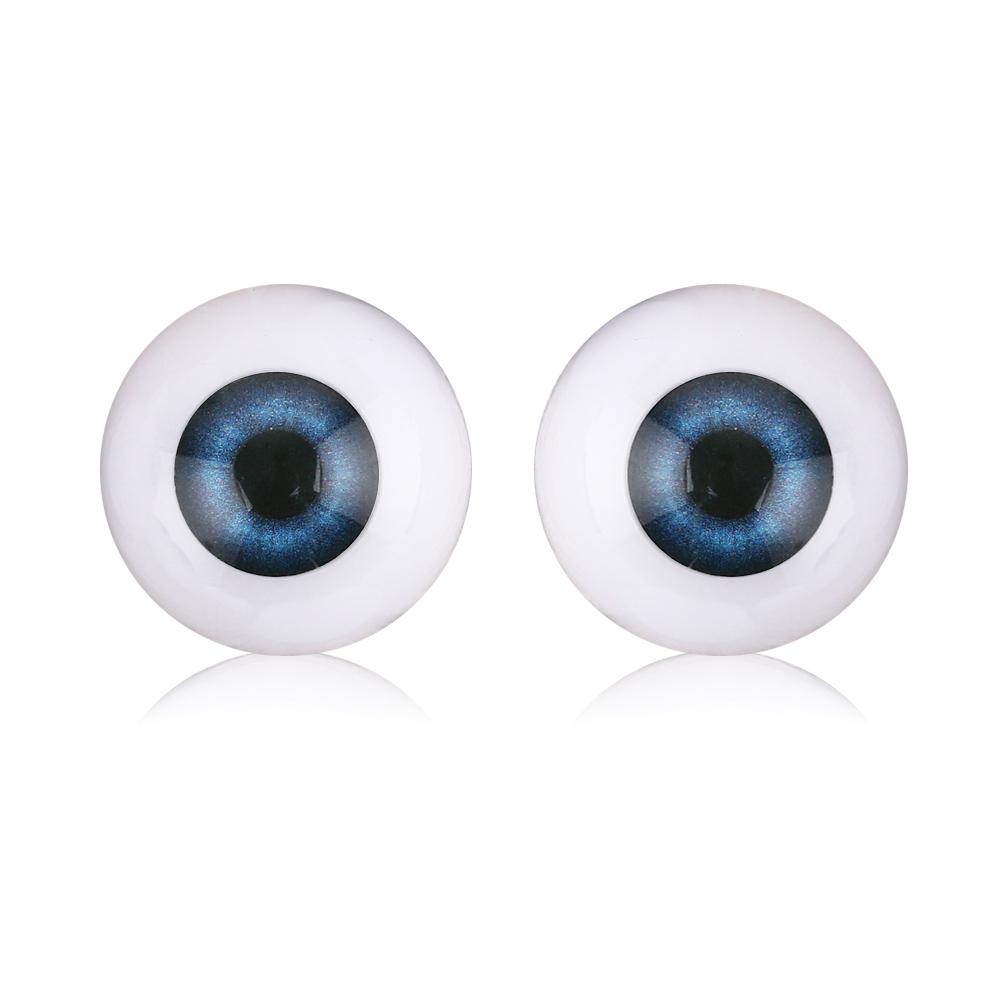 1 Paire 20/22/24 mm Oeil Faux Réaliste Demi-Rond Dos Creux Globules Oculaires Poupée Reborn Bébé DIY Masque Poupée Ours Animal Fabrication Poupée Jouet 20mm