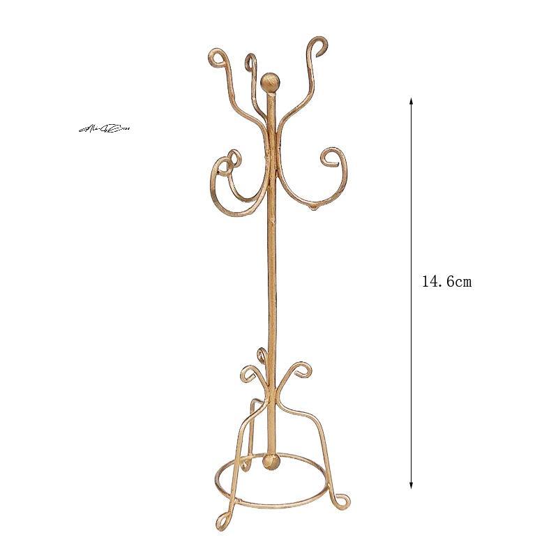 1/12 Dollhouse Simulation Mini Coat Rack Model Doll Home Bedroom Coat Hanger Furniture Decor Toy Doll Living Scene Ornaments Toy