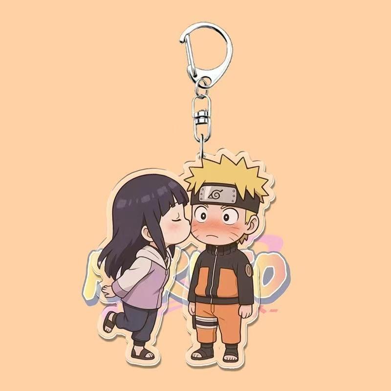 Anime Naruto Portachiavi in acrilico Accessori Naruto Uzumaki Portachiavi Cartoon
