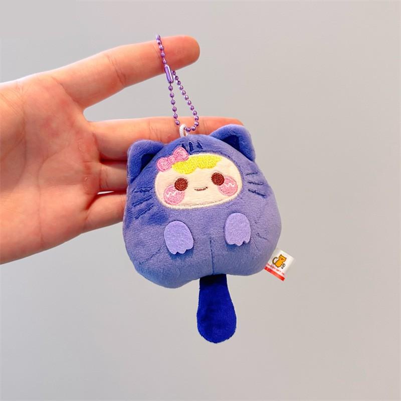 

Cat Plush Cute Doll Bag Pendant Pink White Yellow Purple Stuffed Toys Ideal Gift Purple Pendant