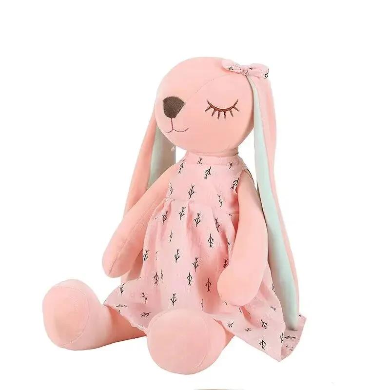 Creative New Rabbit Toy Pink Girl Heart Long Ear Peace Rabbit Plush Toy Doll Comfort Doll Throw Pillow Children's Gift