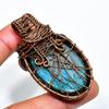 Labradorite Gemstone Handmade Copper Wire Wrap Jewelry Pendant 2.36"