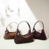 New vintage cowhide soft high-end design dumpling bag, trendy and fashionable women's shoulder handbag