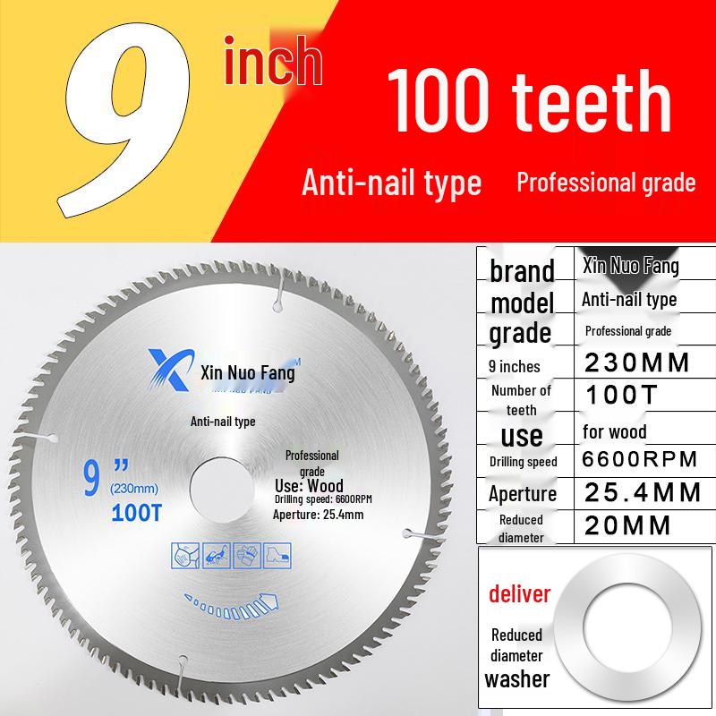 High-Speed Steel & Tungsten Circular Saw Blade for Wood & Aluminum, 4-10 Inch, Fits Hand Angle Grinders