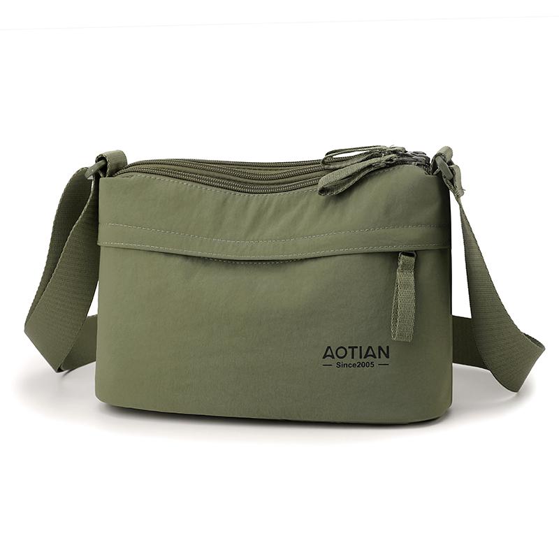 Women Men Nylon Shoulder Bag Lightweight Travel Bag Daily Use