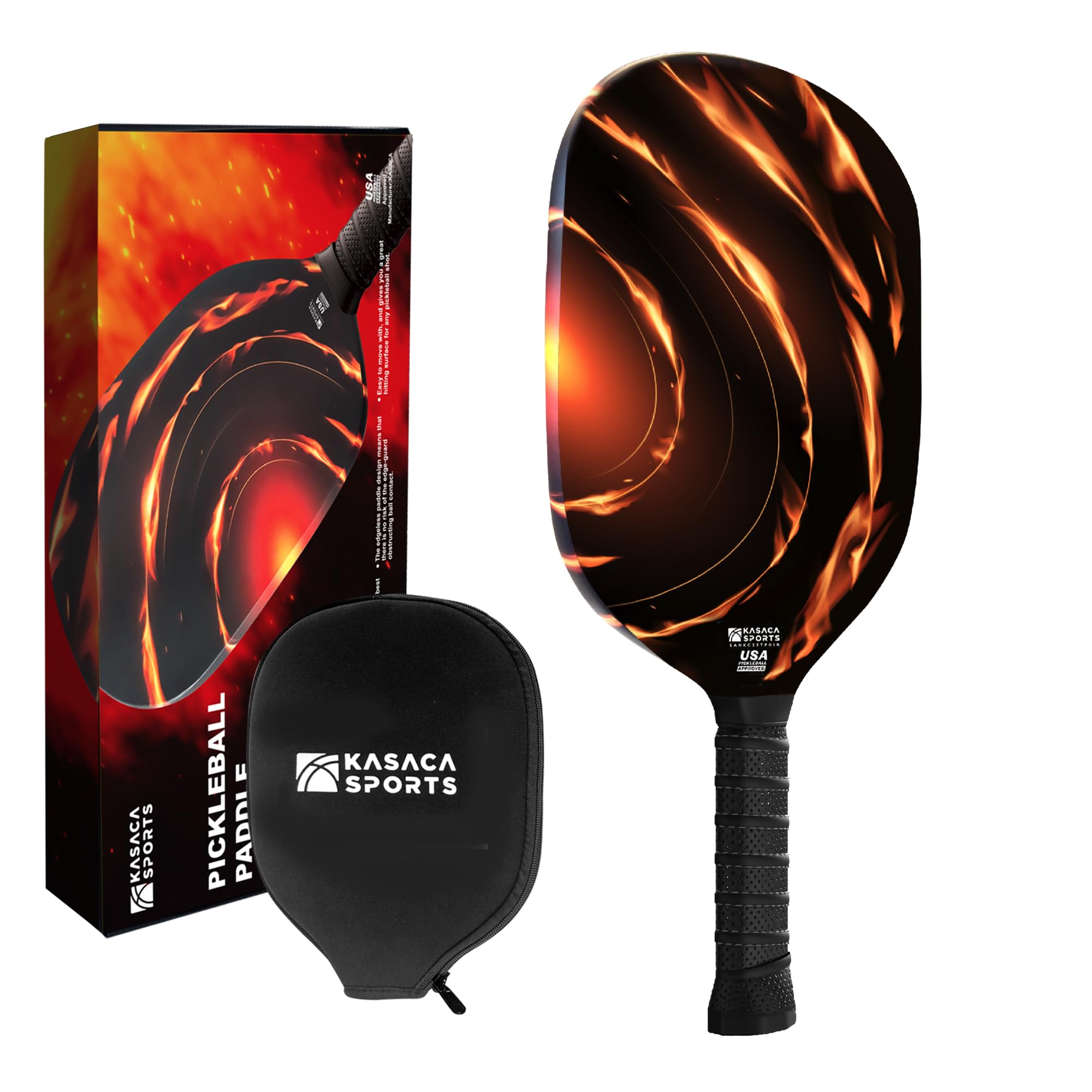 

KASACA Pickleball Paddle Graphite T700 Carbon Fiber Pickleball Paddle Carbon Fiber Pickleball Paddle USAPA Approved Edgeless Pickleball Paddle