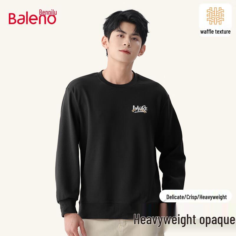 

Baleno Men s Heavyweight Waffle Knit Long-Sleeve Sweatshirt XL