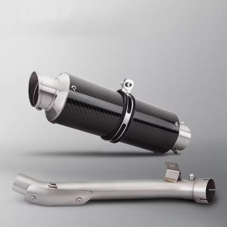 For Suzuki GSXR GSX-R 1000 07-11 GSXR1000 GSX-R1000 K7-K11 Motorcycle Exhaust Mid Link Pipe Escape Slip-On With Silvery Muffler