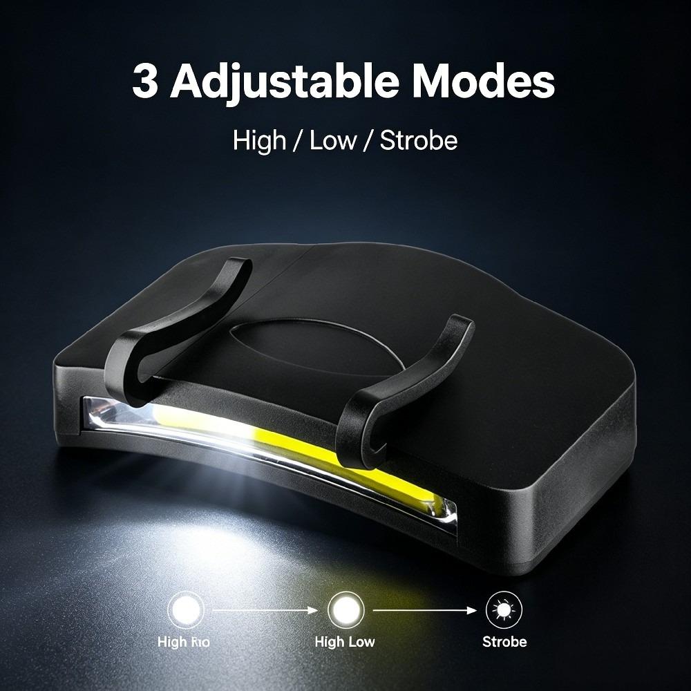 3/2/1PC Brim Light, Convenient Clip on Hat Light, Flashlight, COB Headlight, LED Clip on Night Fishing Light, Work Light
