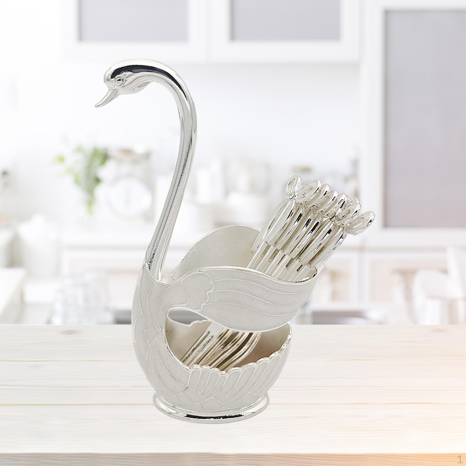 

Элегантный органайзер для посуды «Лебедь» для кухонного шкафа — стильное решение для хранения столового серебра и столового серебра.