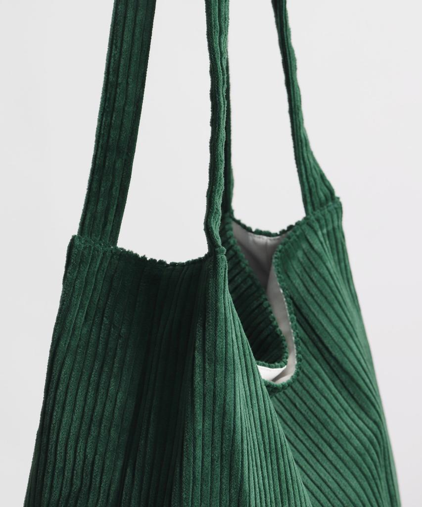 Green Stuff Effortlessly Boxy Shopper Bag 53 Classic Corduroy - Corduroy Green