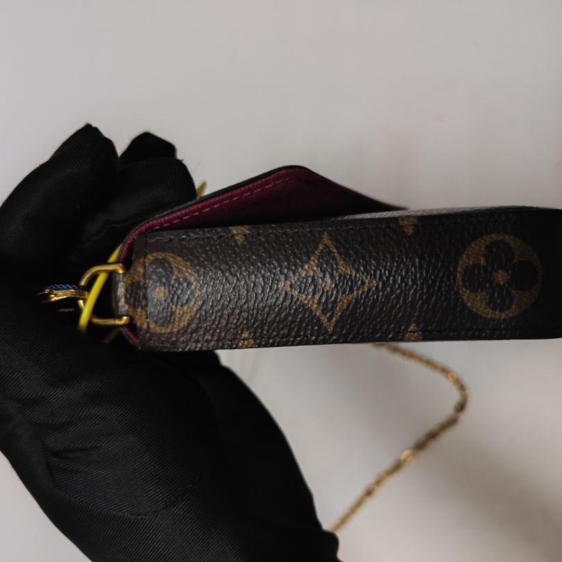 [Pre-Owned] Felicie Pochette Classic Monogram Coated Canvas And Leather Three-In-One Chain Bag - Excellent #HMLXFO