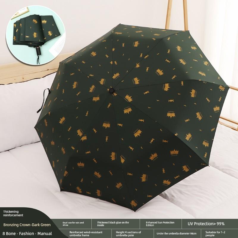 Female Student Print Foldable Dual-Purpose Sun-Proof Umbrella