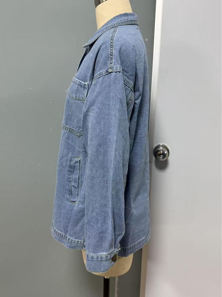 European & American Women's Spring Denim Jacket - Loose Fit