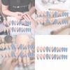 Almond-shaped Simple Wave Blue White French Spring And Summer New Product Fresh And Pure Wearable Nail Art Piece W12