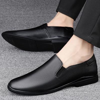 Men's Shoes Doudou Shoes Casual Leather Shoes Men's Cowhide Breathable Soft Sole One Pedal Lazy Driving Shoes