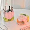 Tulip Flower Flower Makeup Brush Storage Bucket Ceramic Ceramic Tulip Pen Holder  Girl Gift