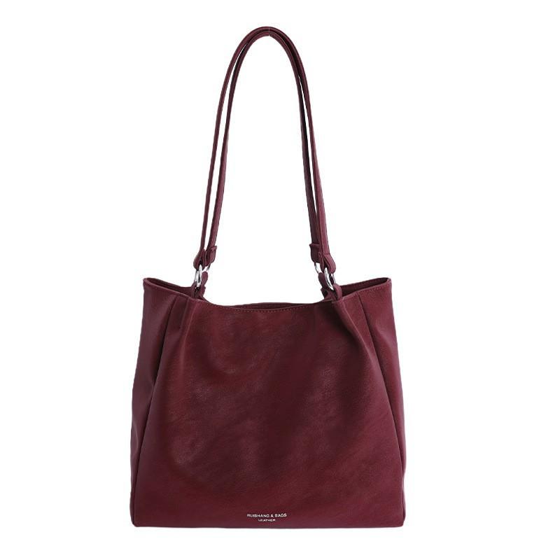 Simple Large-capacity Tote Bag Women In All-matching Retro Shoulder College Students