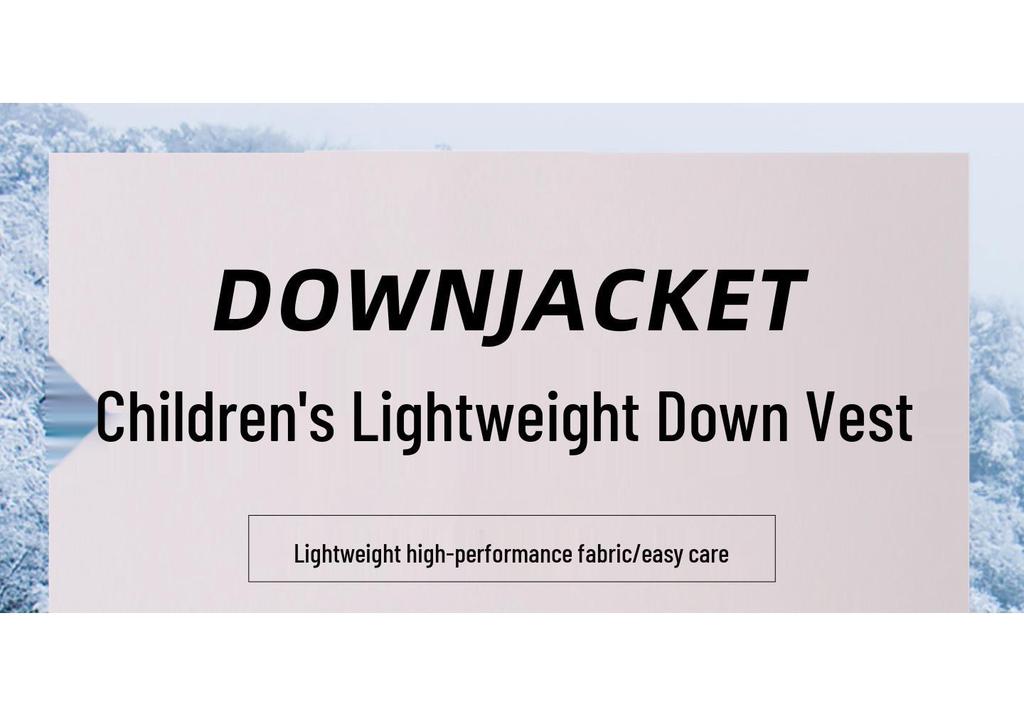 2026 Ultra-light Kids' Down Vest - 90% White Duck Down for Boys & Girls