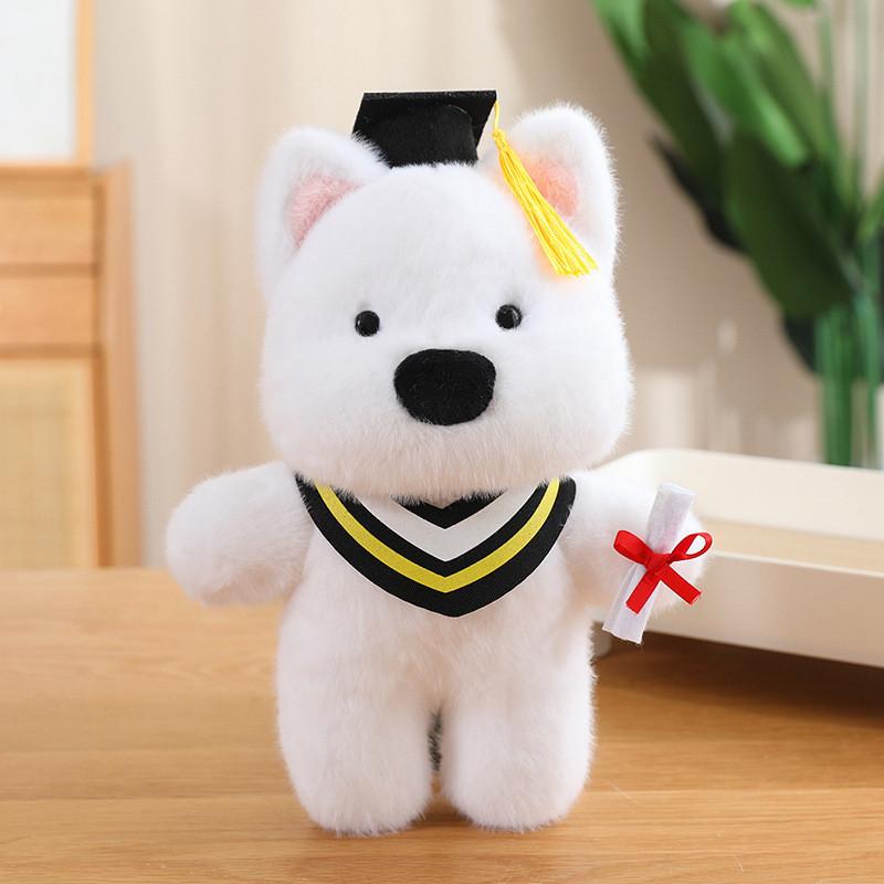 White West Highland Terrier Cute Plush Toy Material Graduation Gift Students Kid
