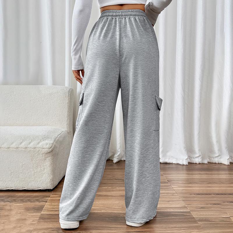 Women's Elastic High Waist Patchwork Straight-Leg Pants - 2025 New European & American Style