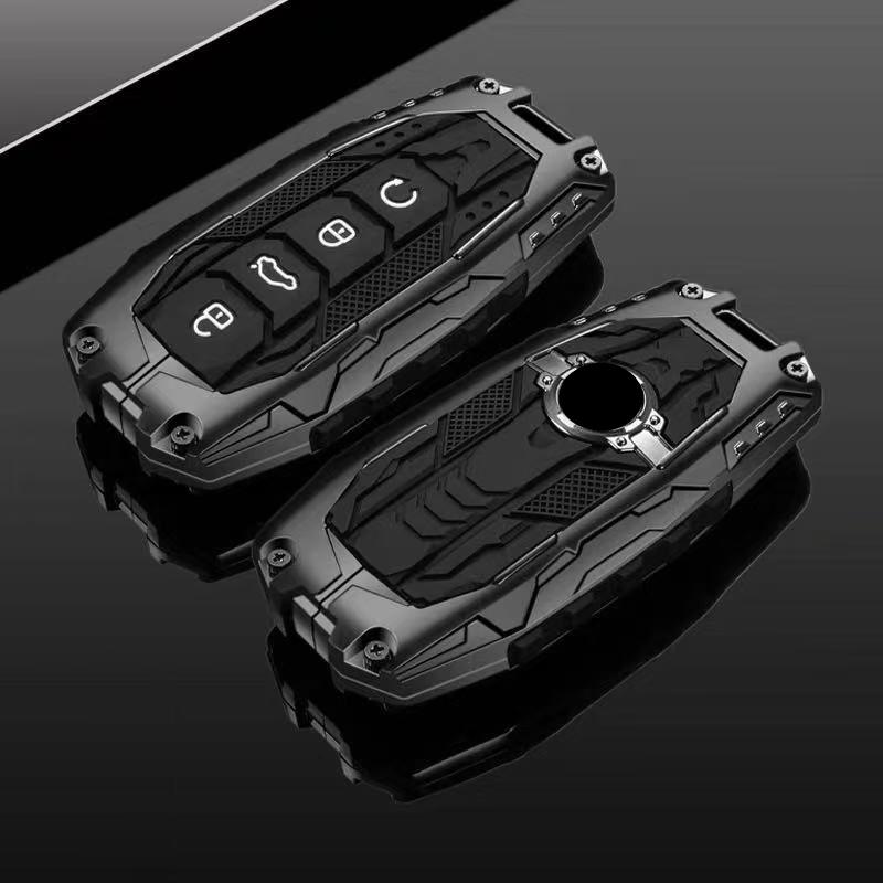 Metal Car Remote Key Cover Case Holder Shell Keyring Chain Fob for Chery Tiggo5X Tiggo 8L 8 Plus Tiggo 7 Pro Omoda 5 Jaecoo J7