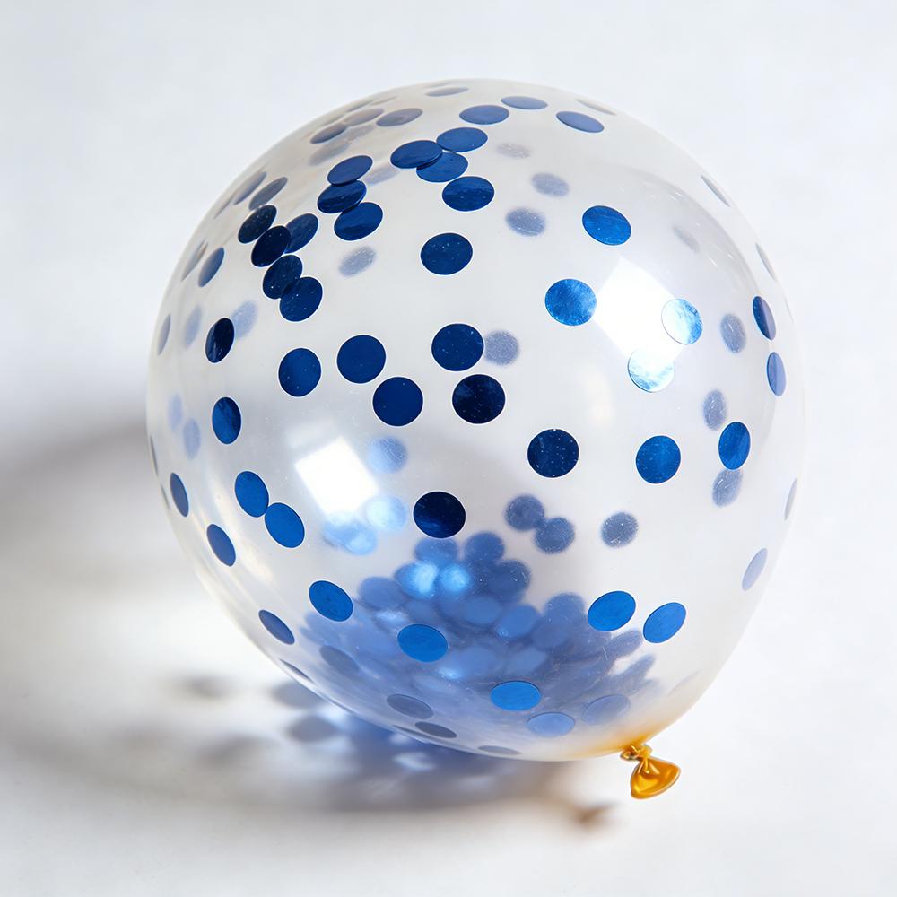 

60pcs Confetti Balloons 12inch High Transparency Latex Balloon Colored Circular Sequins Balloon Birthday Wedding Party Decor 12inch 60pcs синий