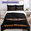 Motociclette Harley-Davidson Personalizza il tuo nome Set Biancheria da Letto Copripiumino Traspirante con Federe Decorazione per la Casa Regalo di Compleanno