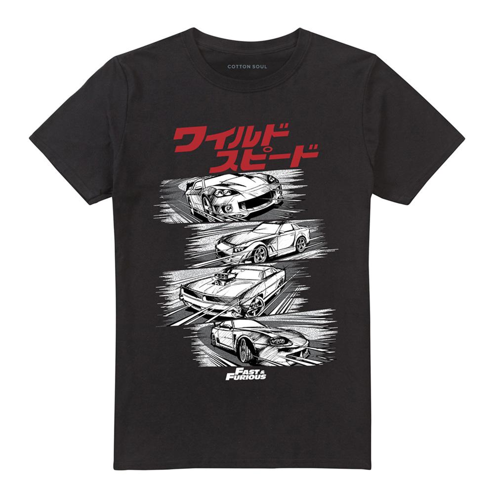 Fast & Furious Unisex Adult Street Racers Ringspun Cotton T-Shirt