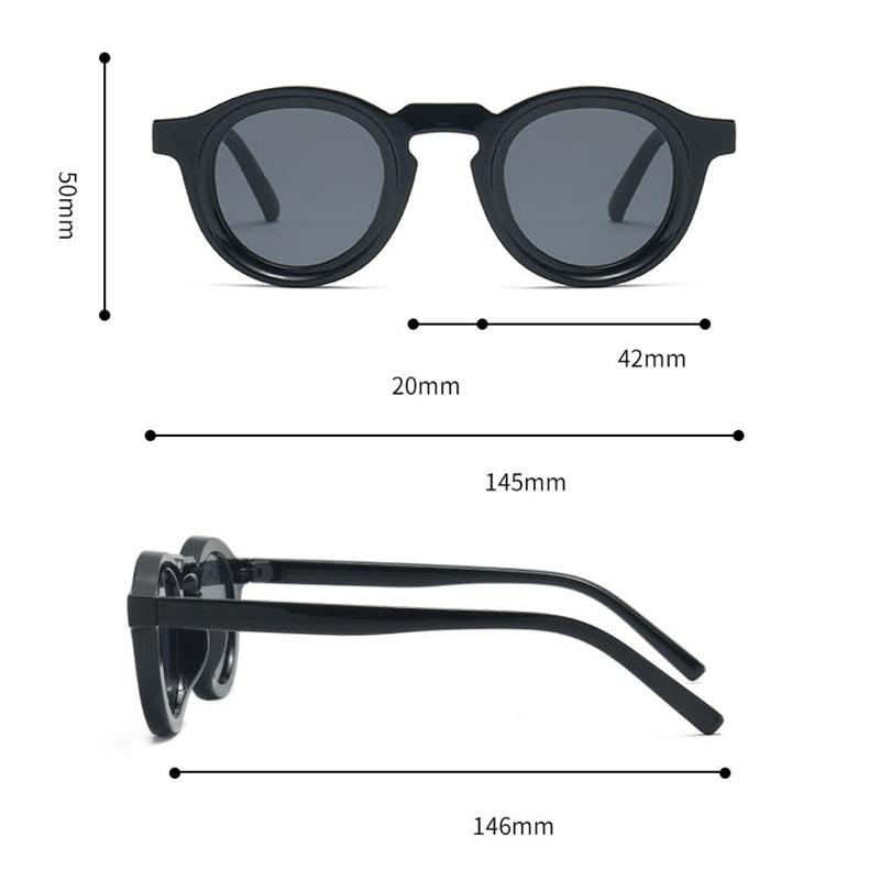 Vintage Small Frame Round Sunglasses Women For Men Male Luxury Brand Designer Popular Steampunk Shades Hip Hop Sun Glasses Uv400