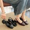 New Style Popular Women's Toe Open-top Buckle High Heels with French Bow Comfortable Fashionable Women's Shoes Zapatos Mujer